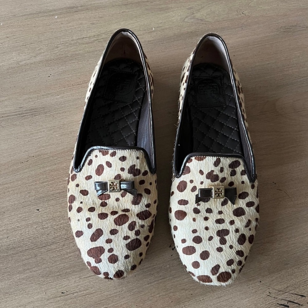 Tory Burch Calf Hair Pony Hair Chandra Loafer with Dust Bag 7.5